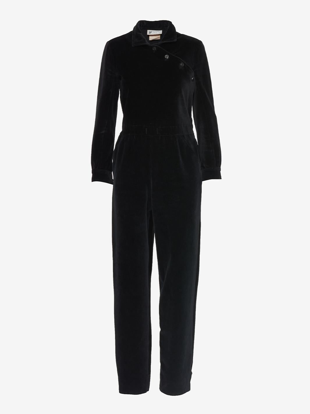 Courrèges black corduroy jumpsuit