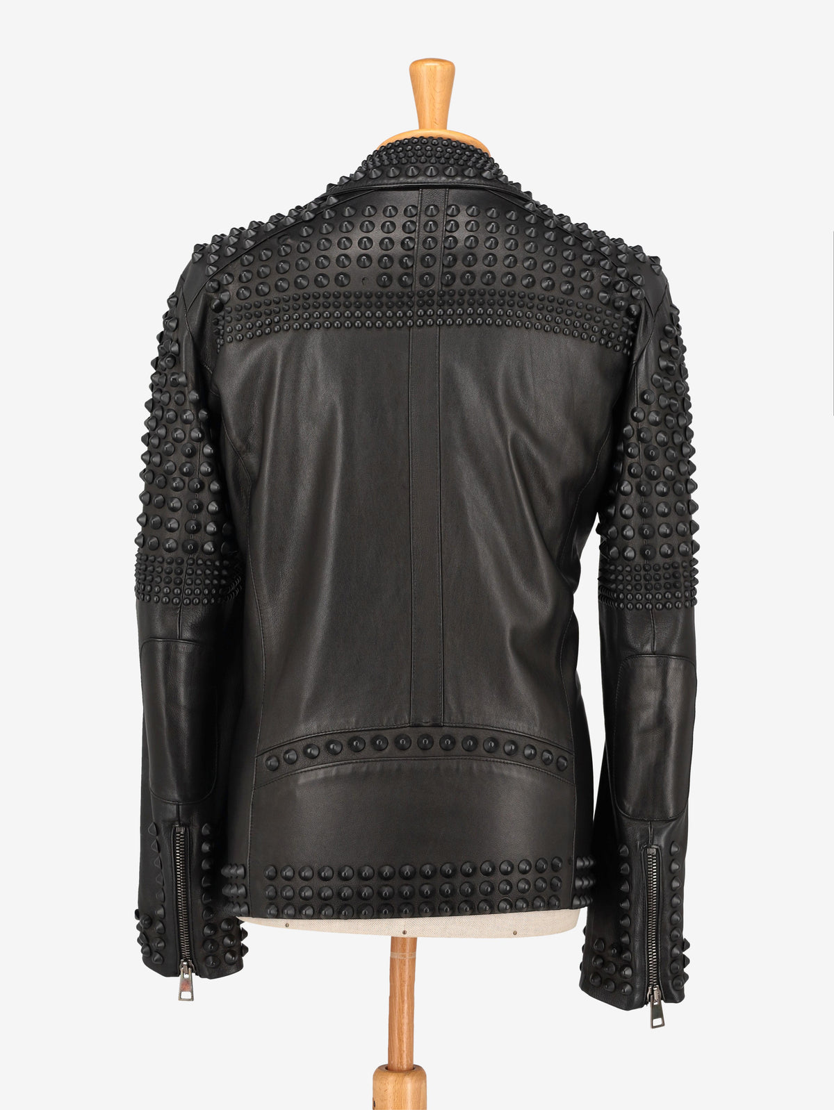 Vintage Black Studs Biker Jacket WCV250822.02  Vintage