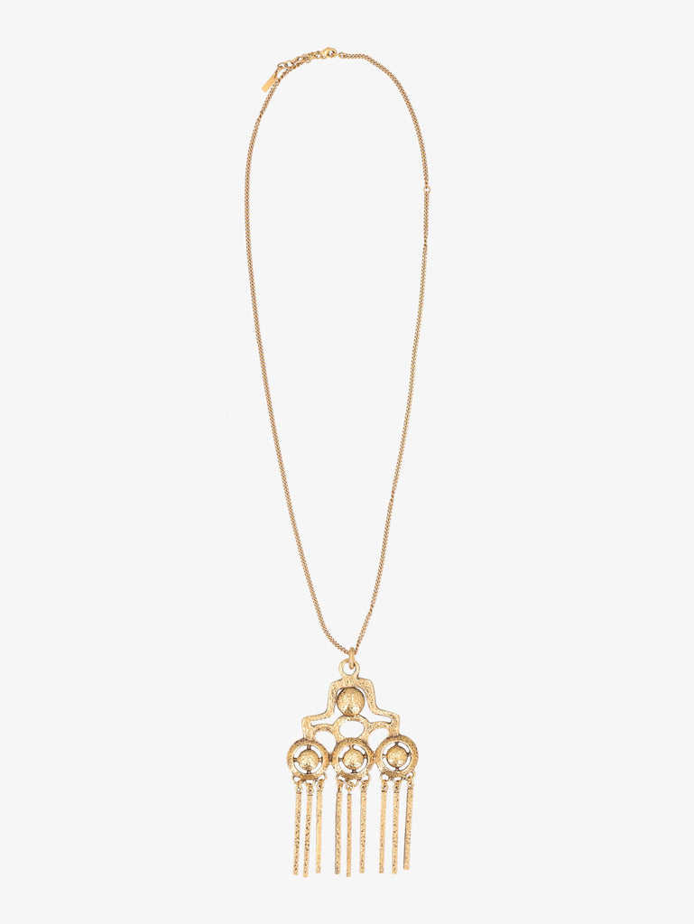 Saint Laurent Golden Pendant Necklace
