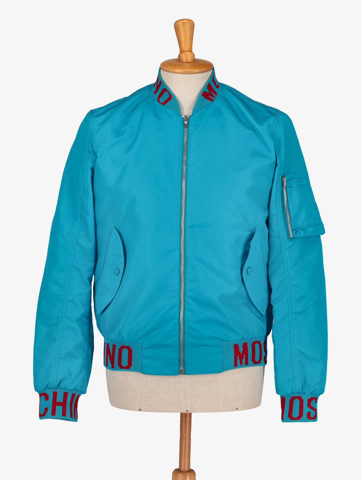 Moschino Turquoise Bomber Jacket WCV250847  Moschino
