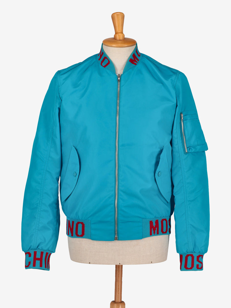 Moschino Turquoise Bomber Jacket WCV250847  Moschino