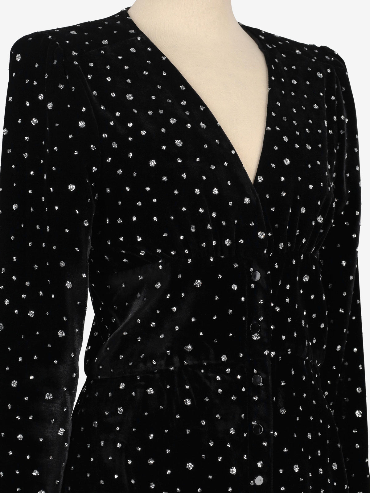 Vintage Black Velvet Dress