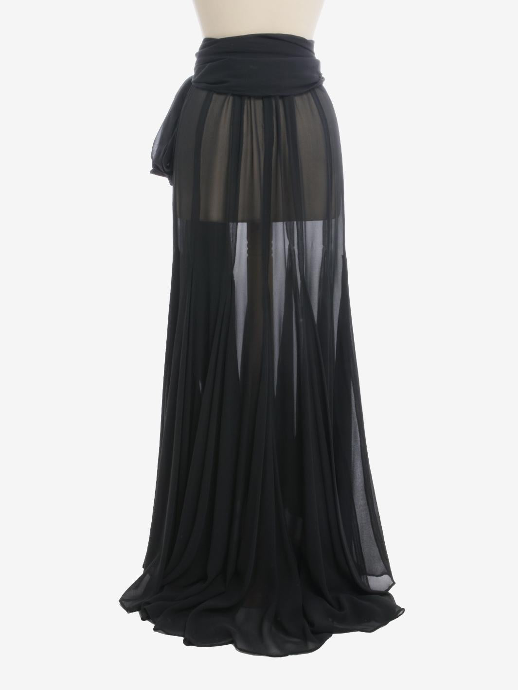 Gianfranco Ferré 雪纺裙配披肩 - 80 年代