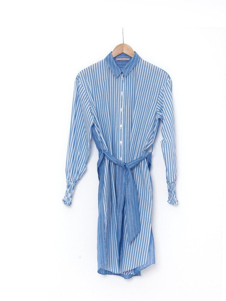 2020 blue and white chemisier dress W22062110  Vintage