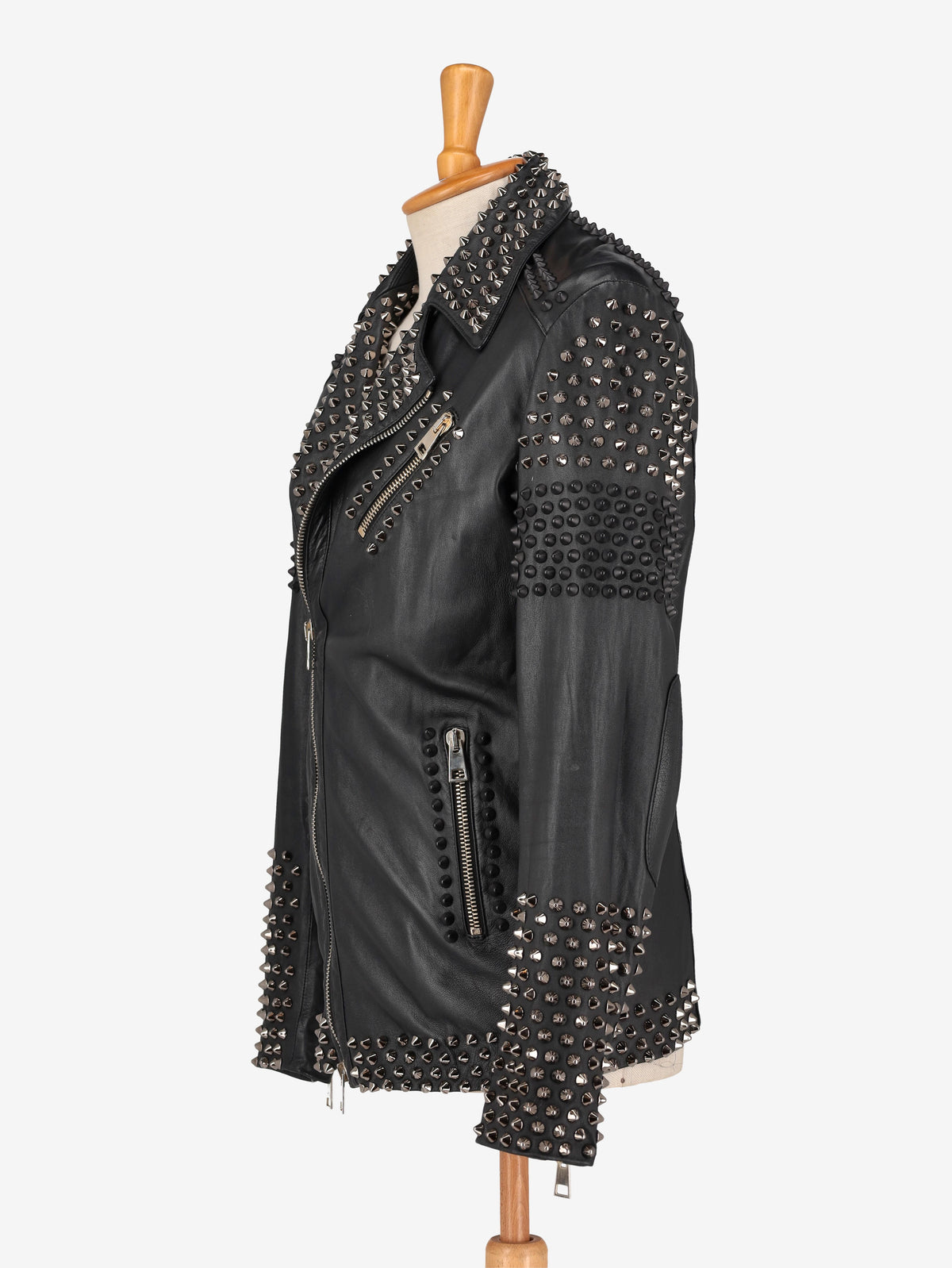 Vintage Studded Leather Jacket WCV250822.04  Vintage