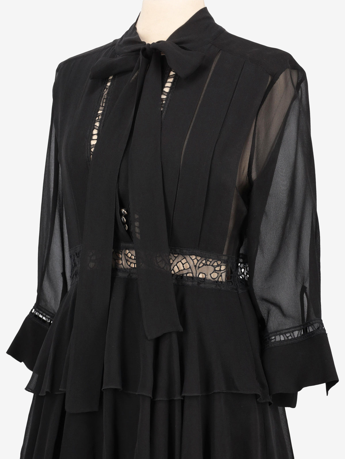 Ermanno Scervino Flounced Silk Dress WCV30052025.11  Ermanno Scervino