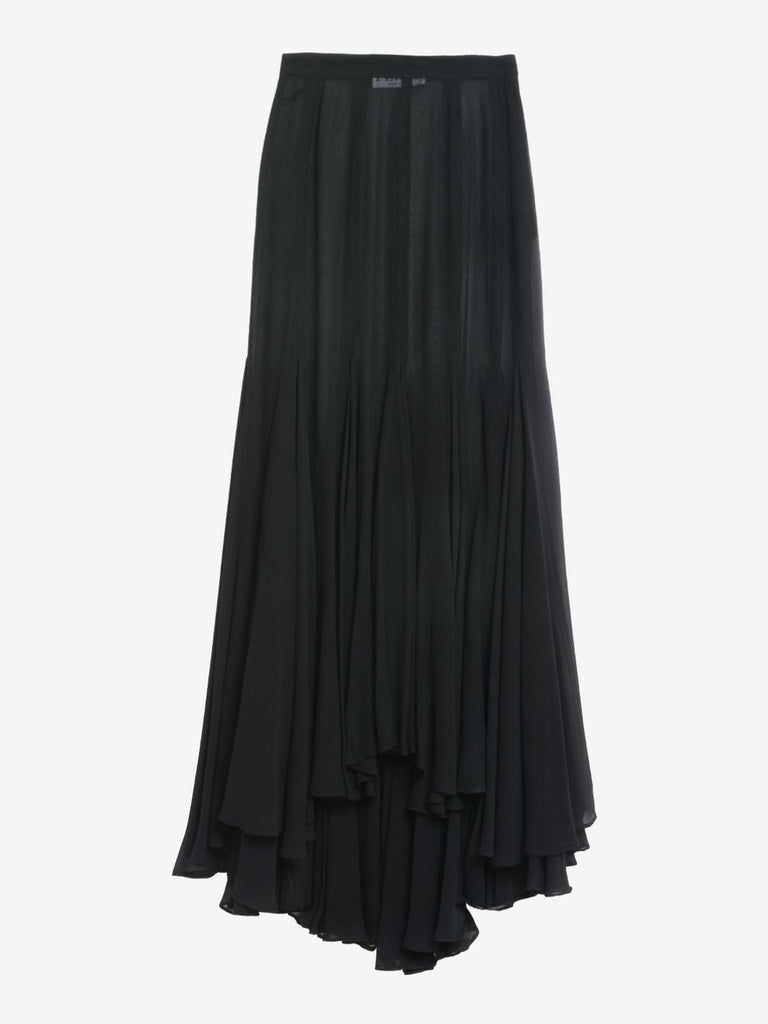 Gianfranco Ferré 雪纺裙配披肩 - 80 年代