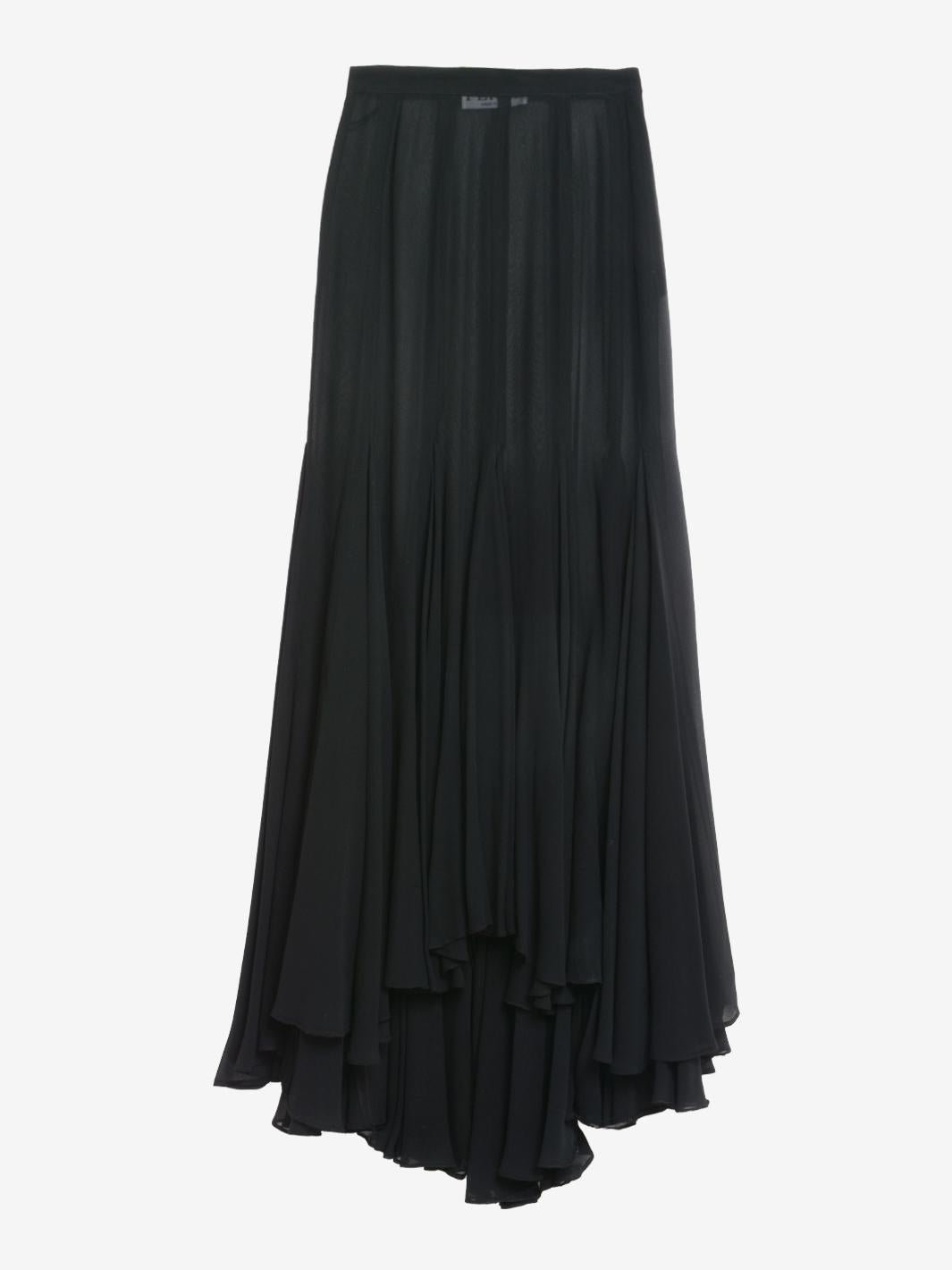 Gianfranco Ferré 雪纺裙配披肩 - 80 年代