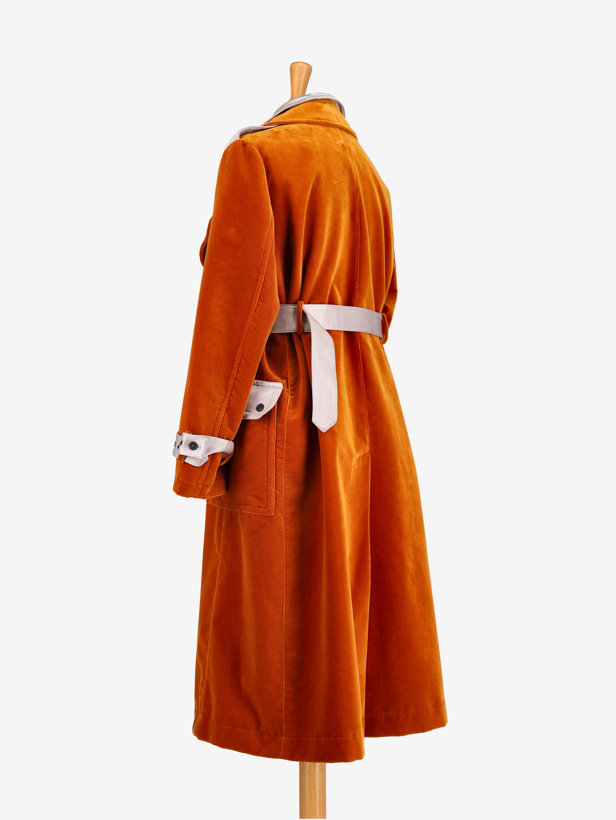 Tom Ford Orange Velvet Trench Coat - 00s