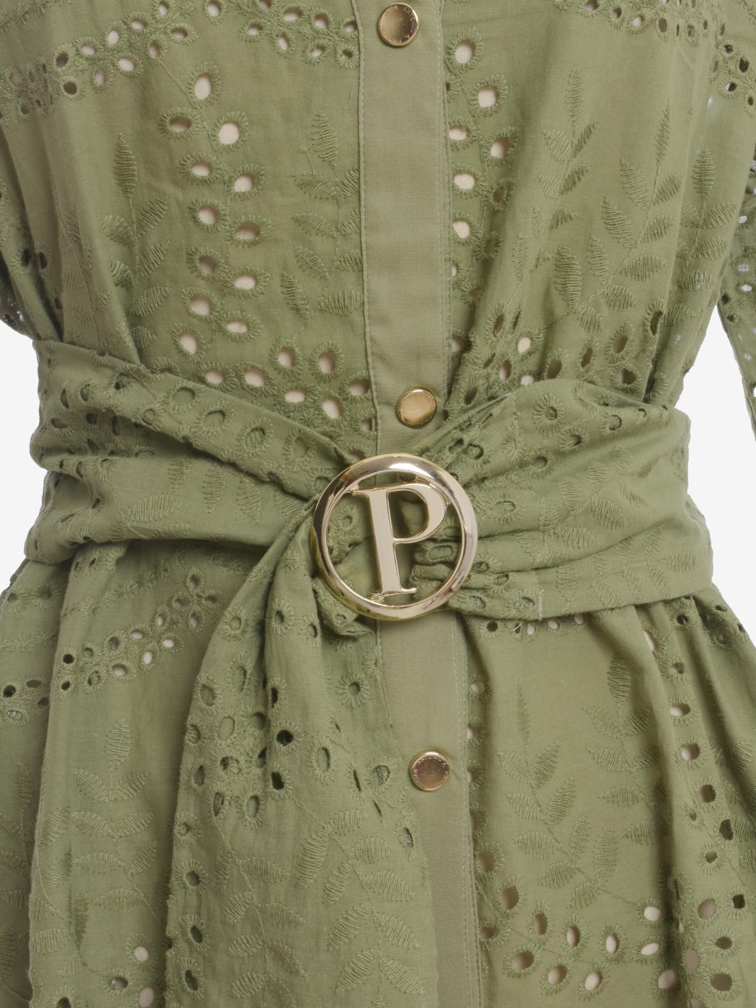 Paladini 衬衫式腰带连衣裙