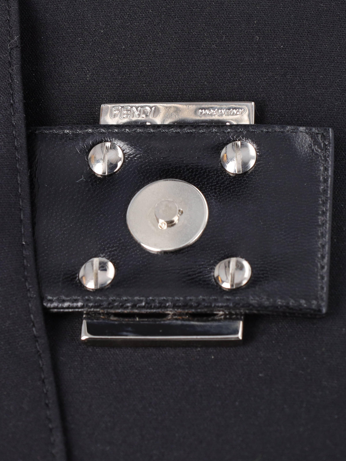 Fendi Baguette In Black Canvas