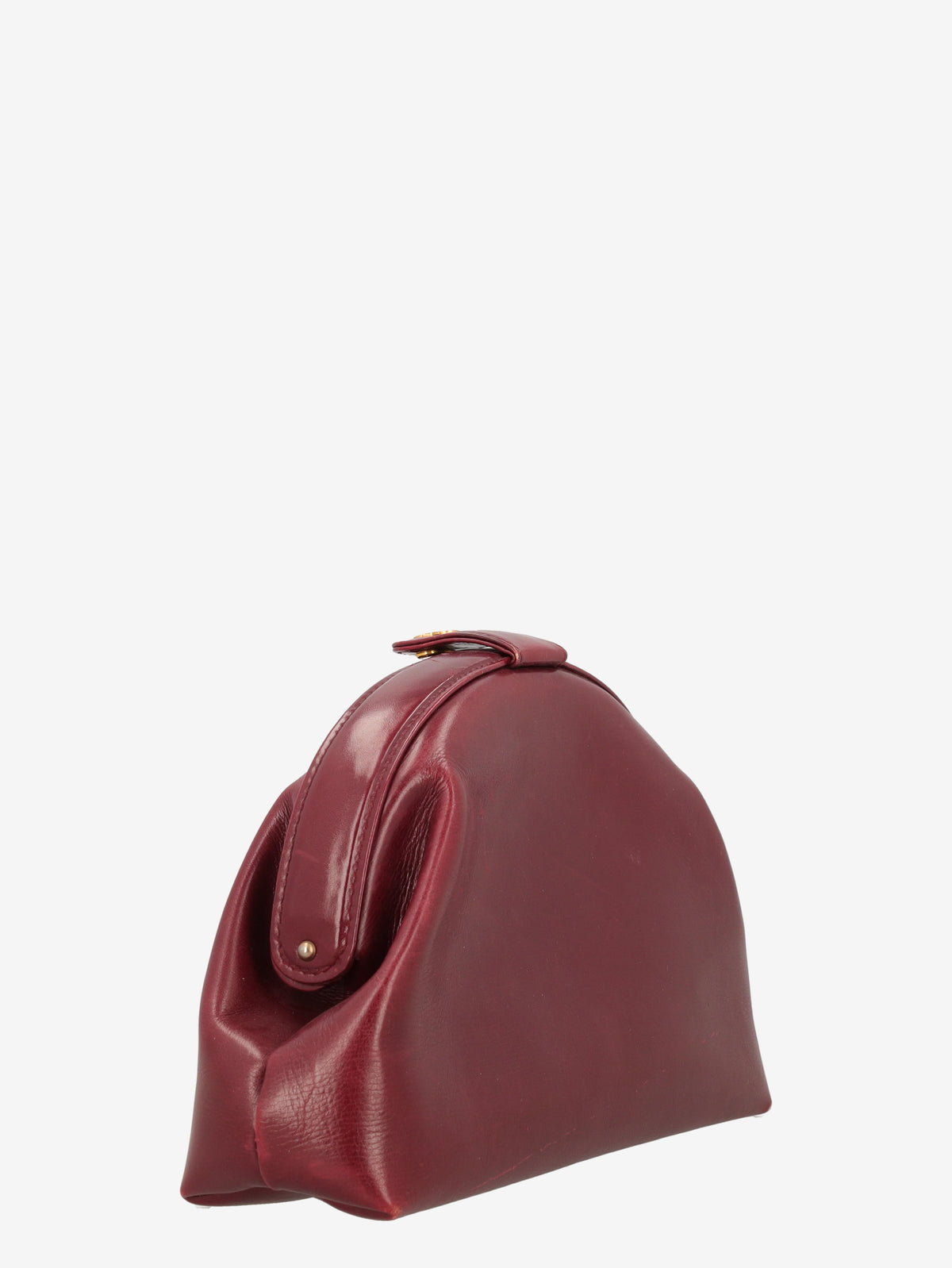 Pirovano Burgundy Bubble Clutch