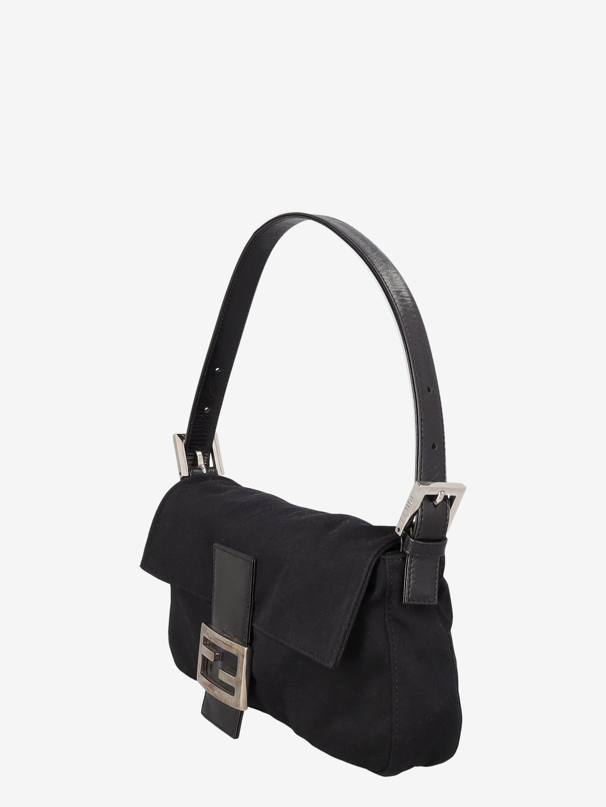 Fendi Baguette In Black Canvas