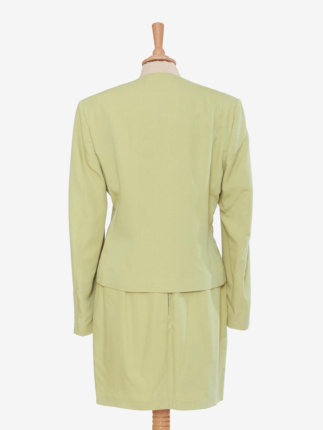 Vintage viscose and silk suit Green