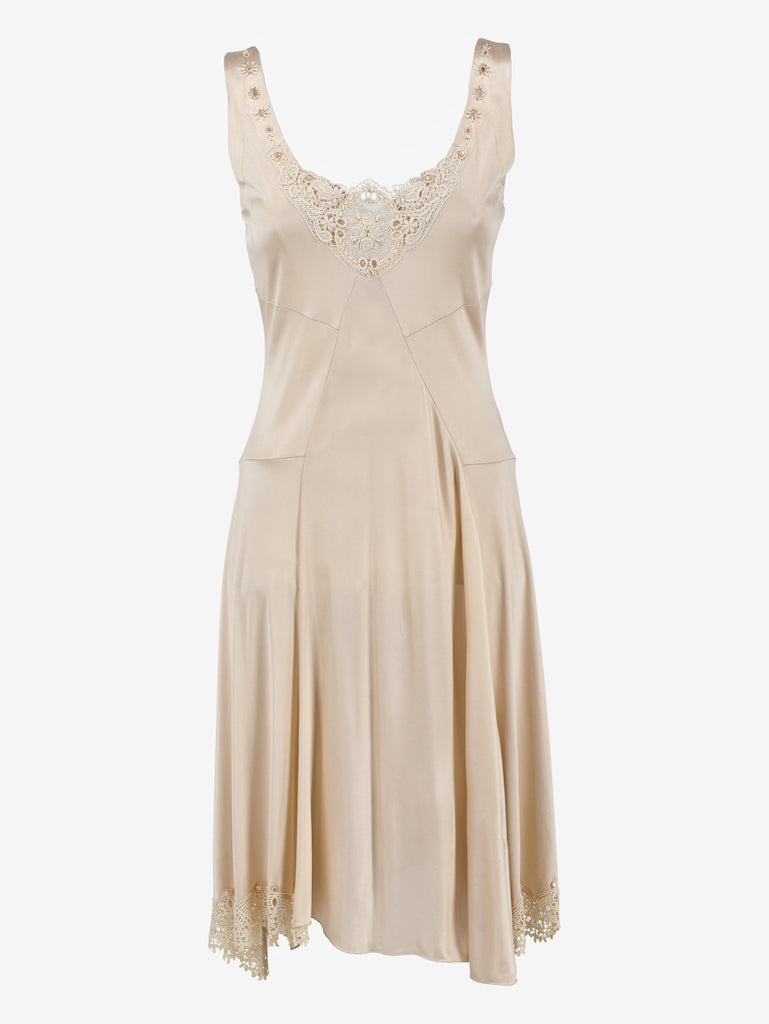 Blumarine Champagne Slip Dress