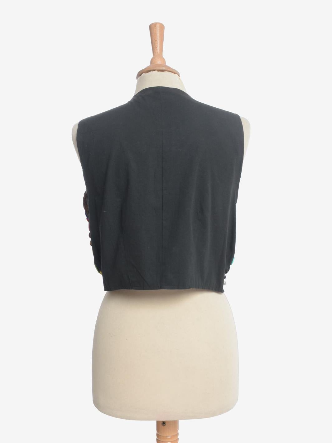 Vintage Vest And Belt With Polychrome Buttons