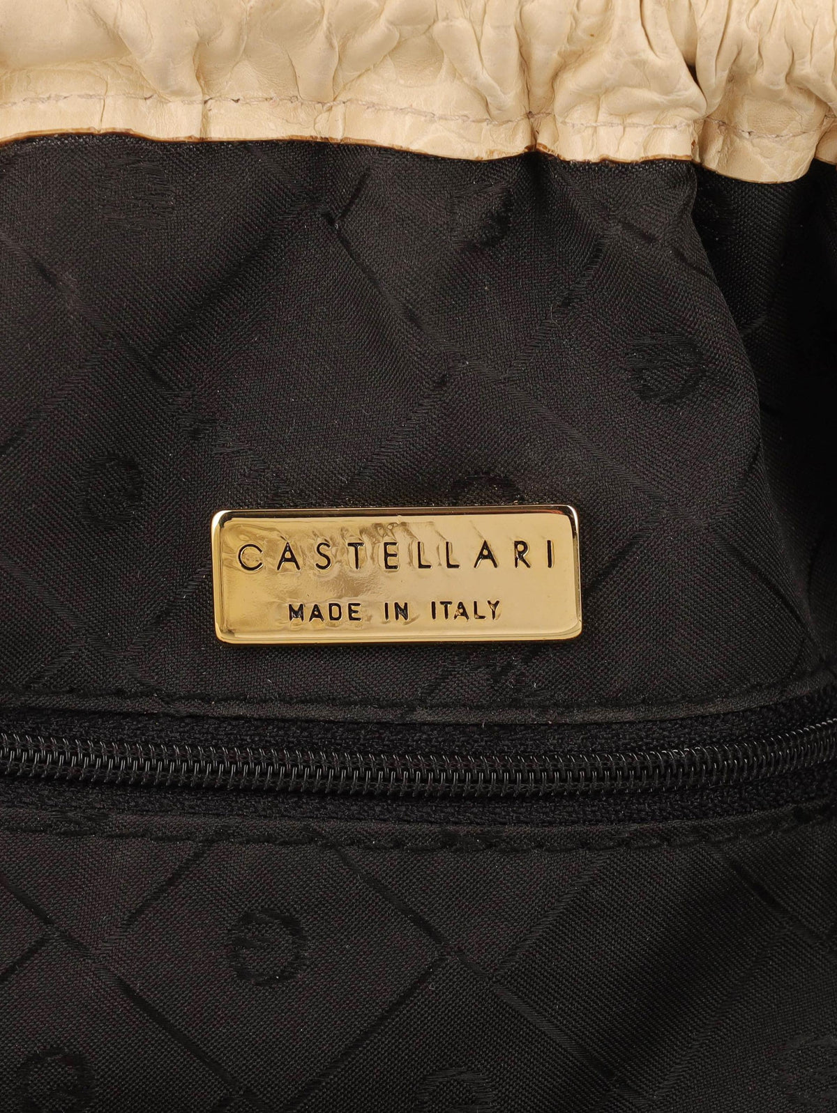 Castellari White Cocco Clutch