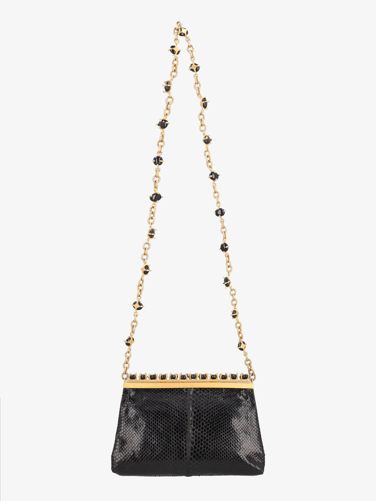 Valentino Python Jewel Clutch Bag