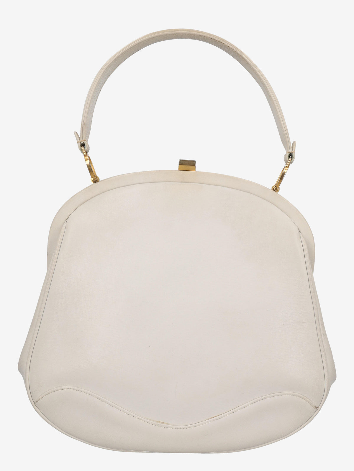 Vintage White Leather Handbag WCV300625.45  Vintage