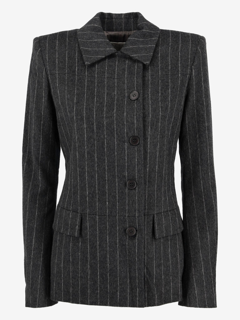 Basile Wool Pinstripe Jacket