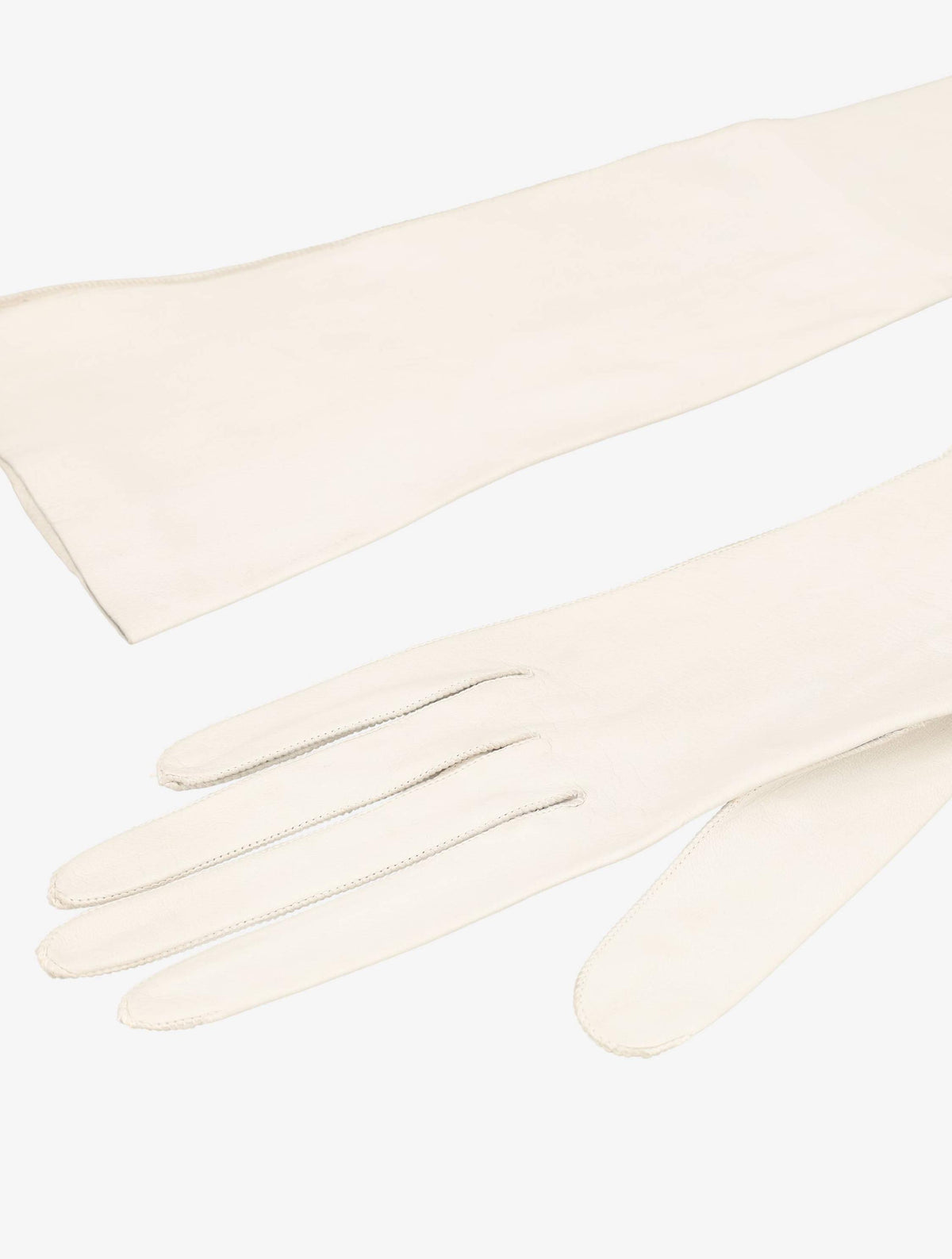 Vintage White Leather Gloves W24925.02  Vintage