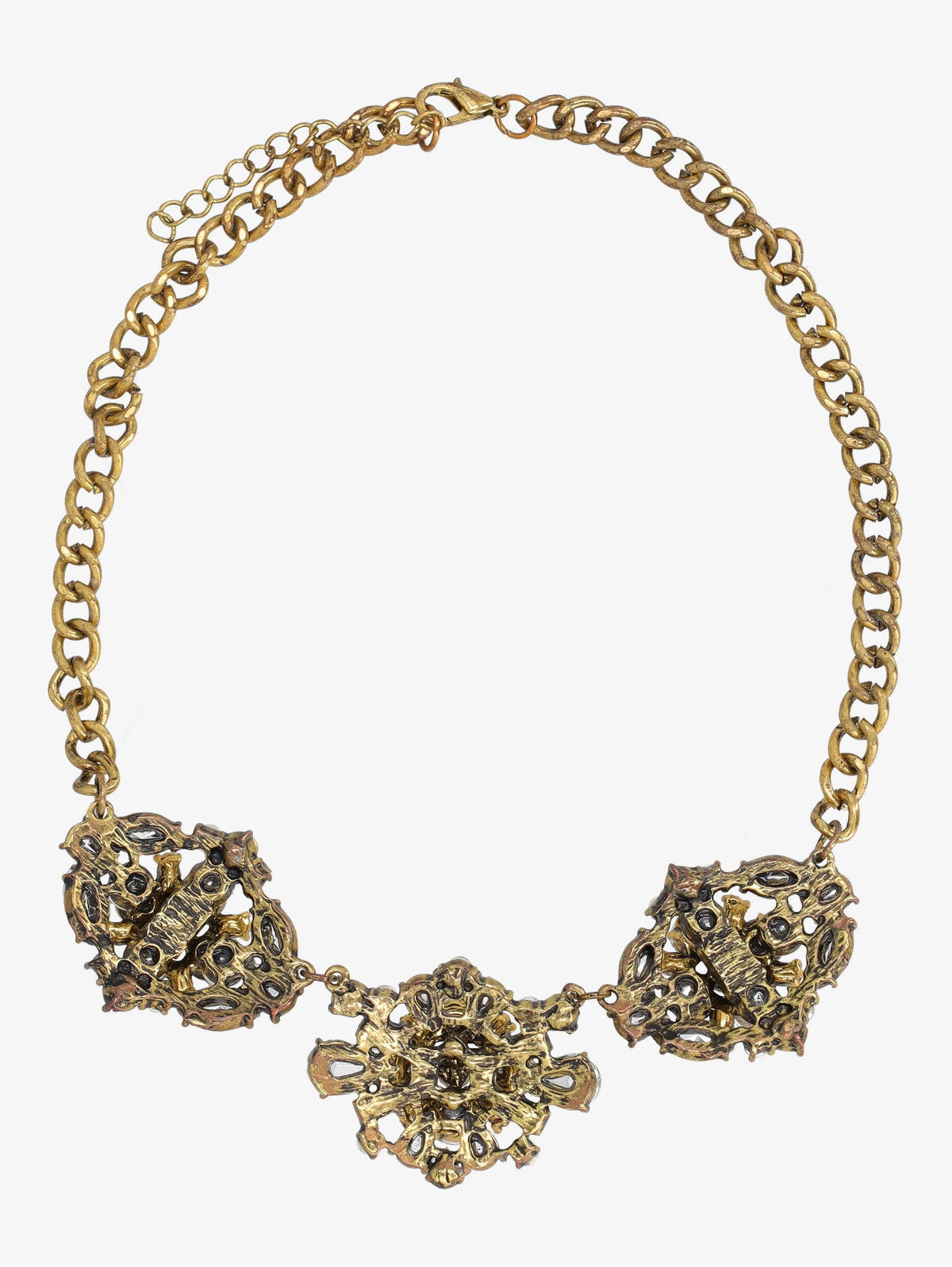 Vintage Chain Necklace With Gemstones