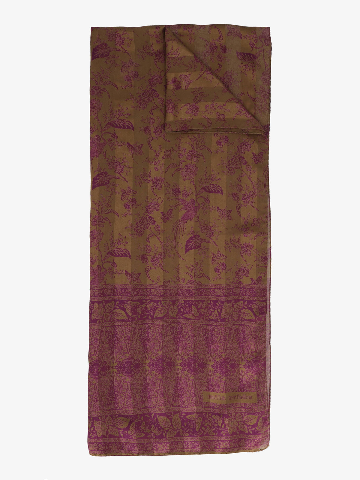 Mila Schön Flowered Silk Scarf