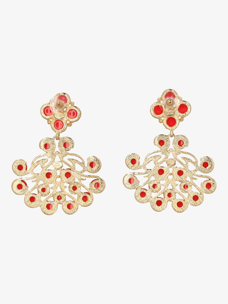 Kenneth Jay Lane Coral Stones Earrings CVR24.1.159  Kenneth Jay Lane