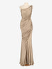 Champagne Draped Long Dress