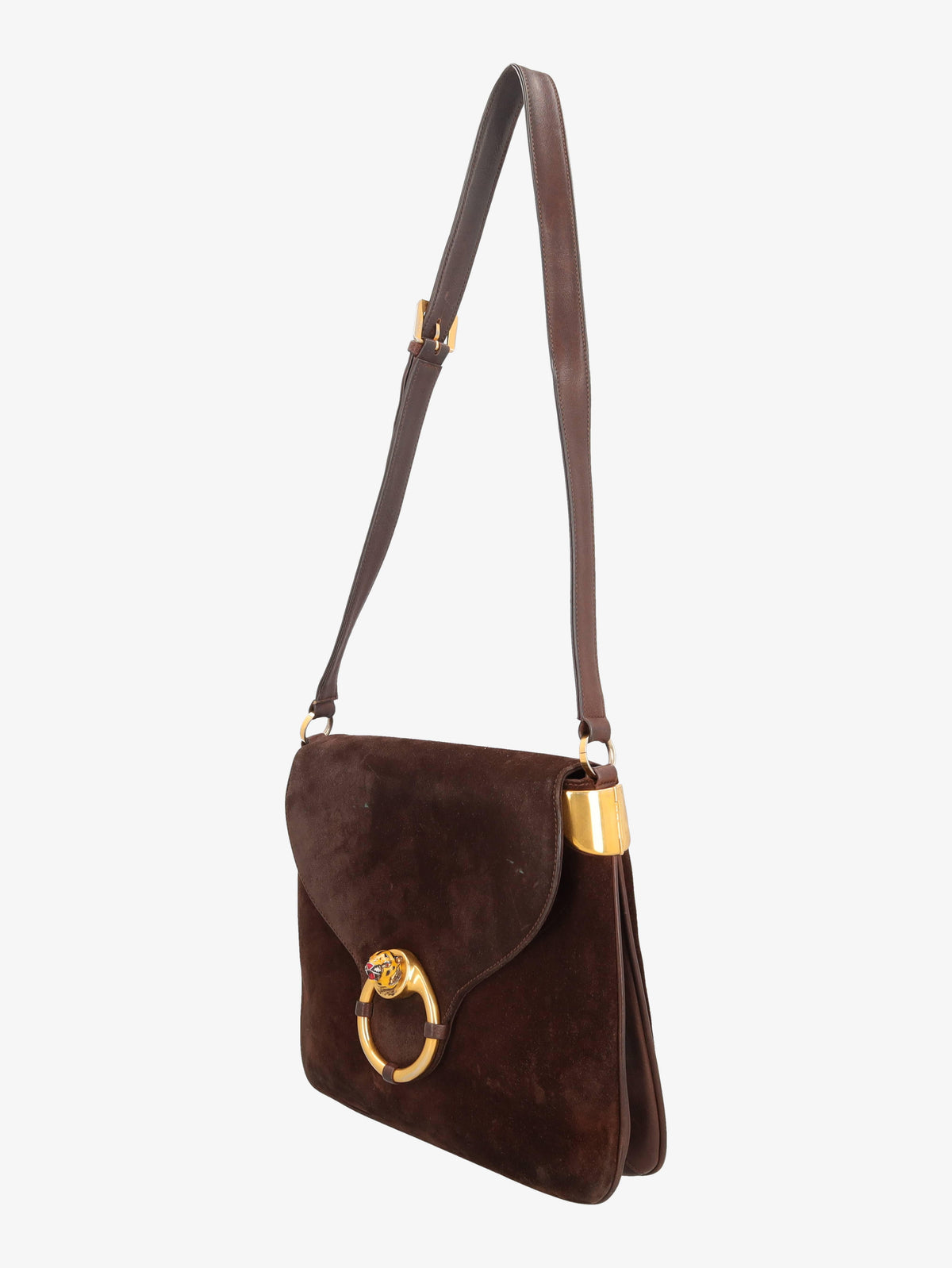 Gucci Vintage Tiger Buckle Shoulder Bag