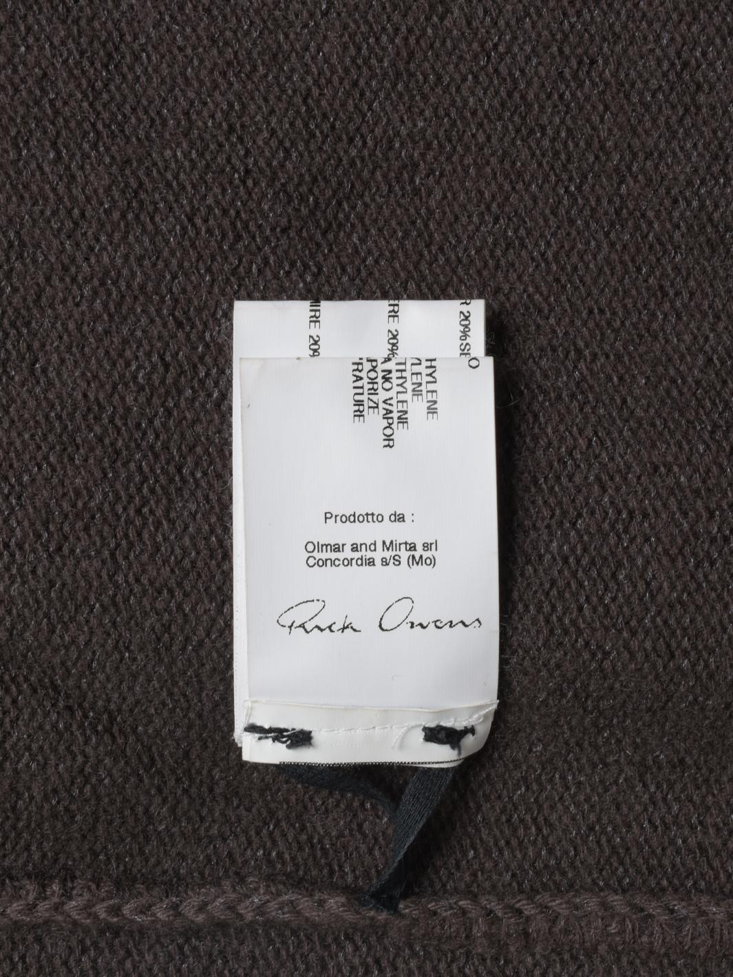 Maglione asimmetrico del Kashmir di Rick Owens