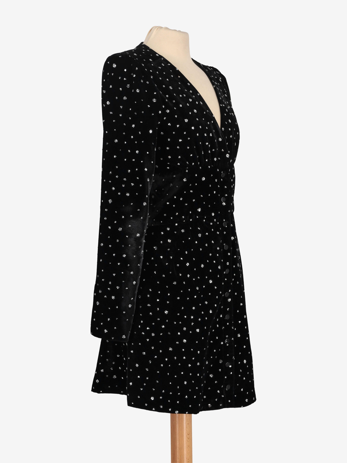 Vintage Black Velvet Dress