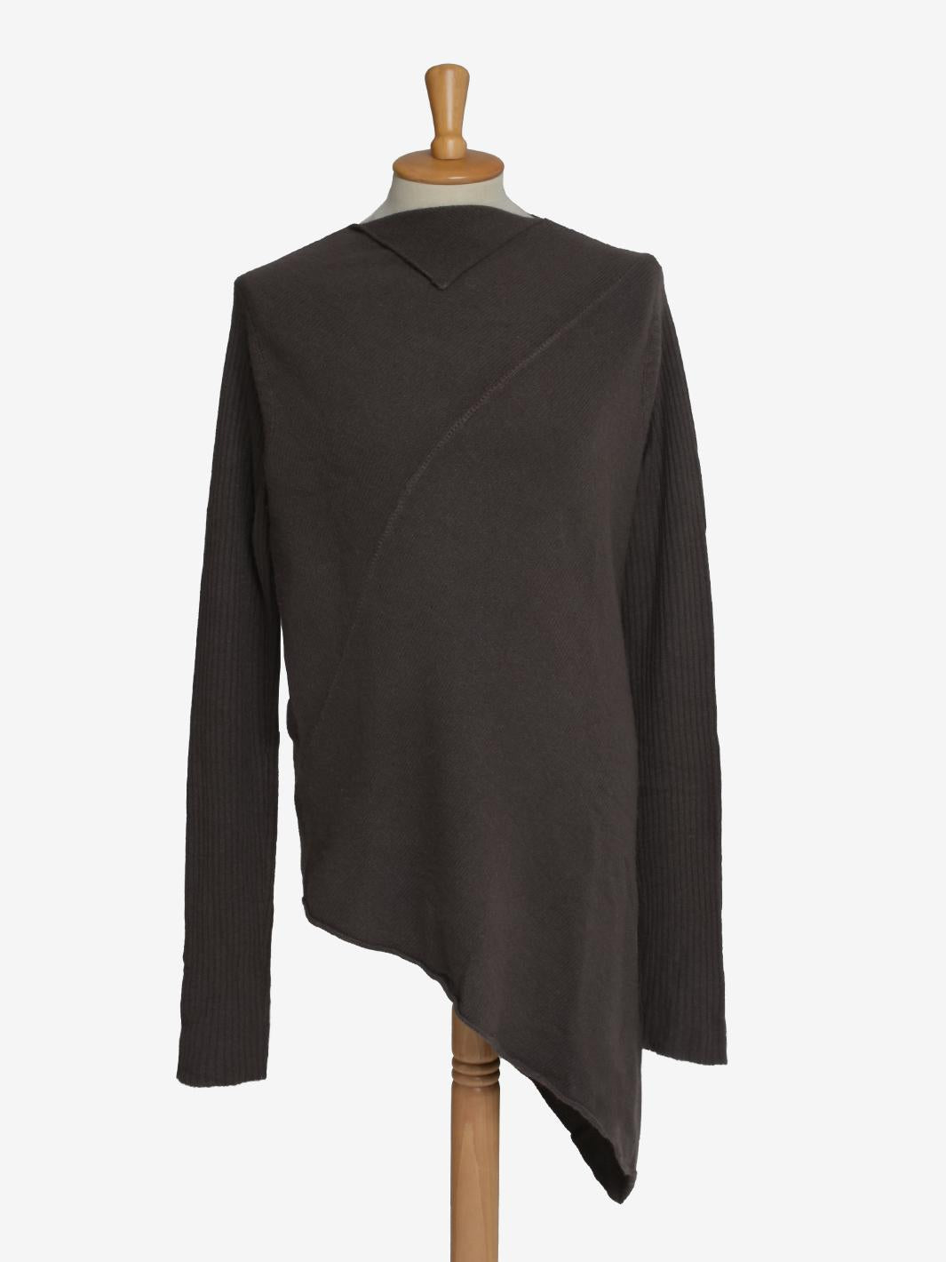 Maglione asimmetrico del Kashmir di Rick Owens