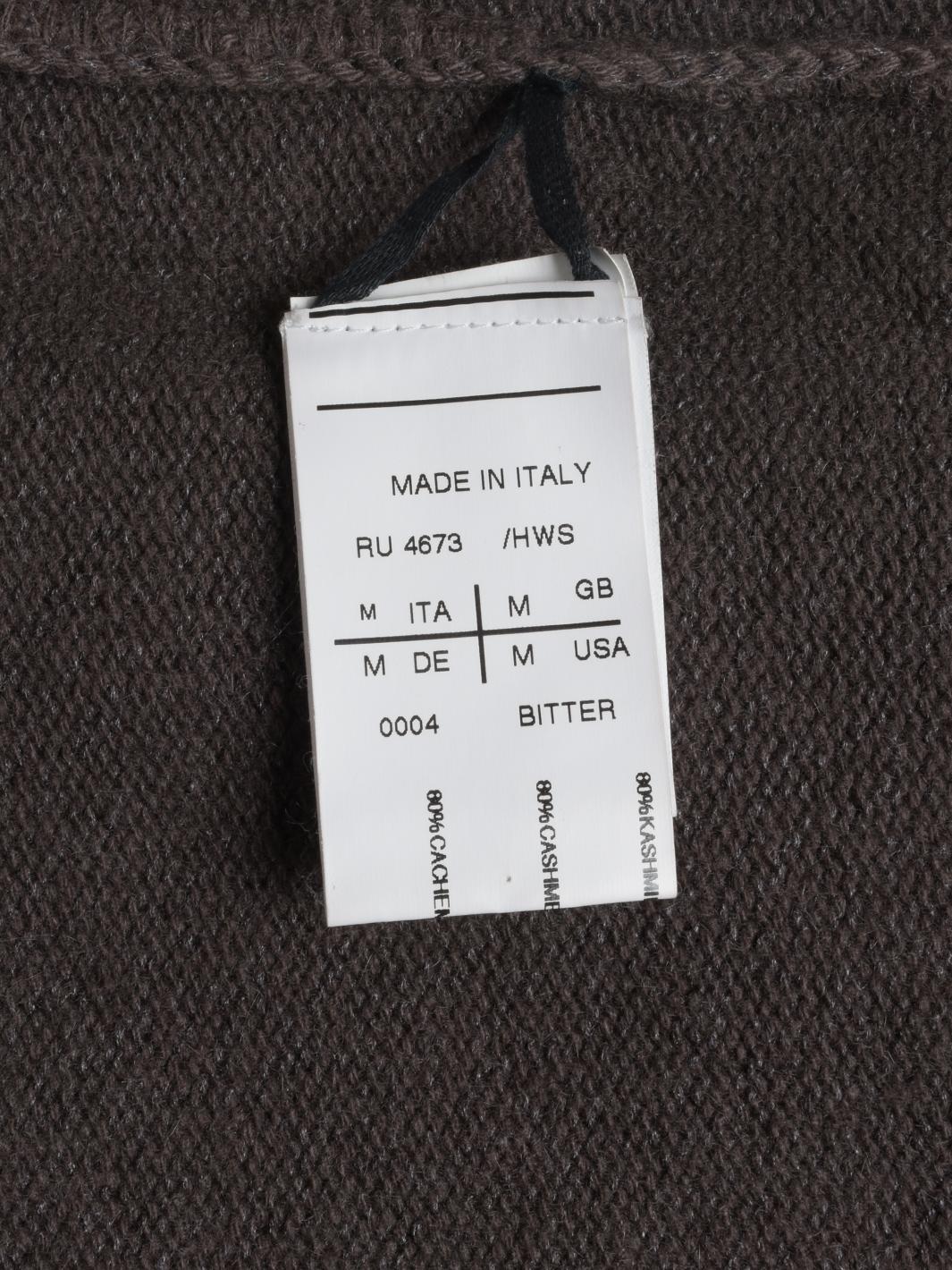 Maglione asimmetrico del Kashmir di Rick Owens