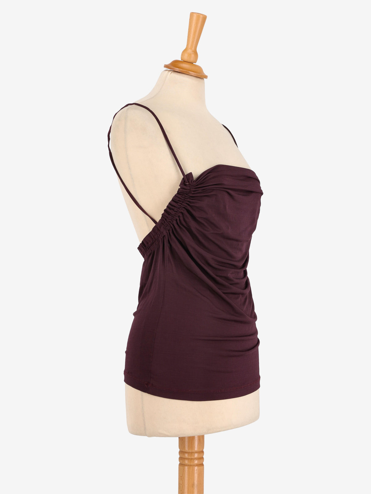 canottaGianfranco Ferré Burgundy Top - 90s