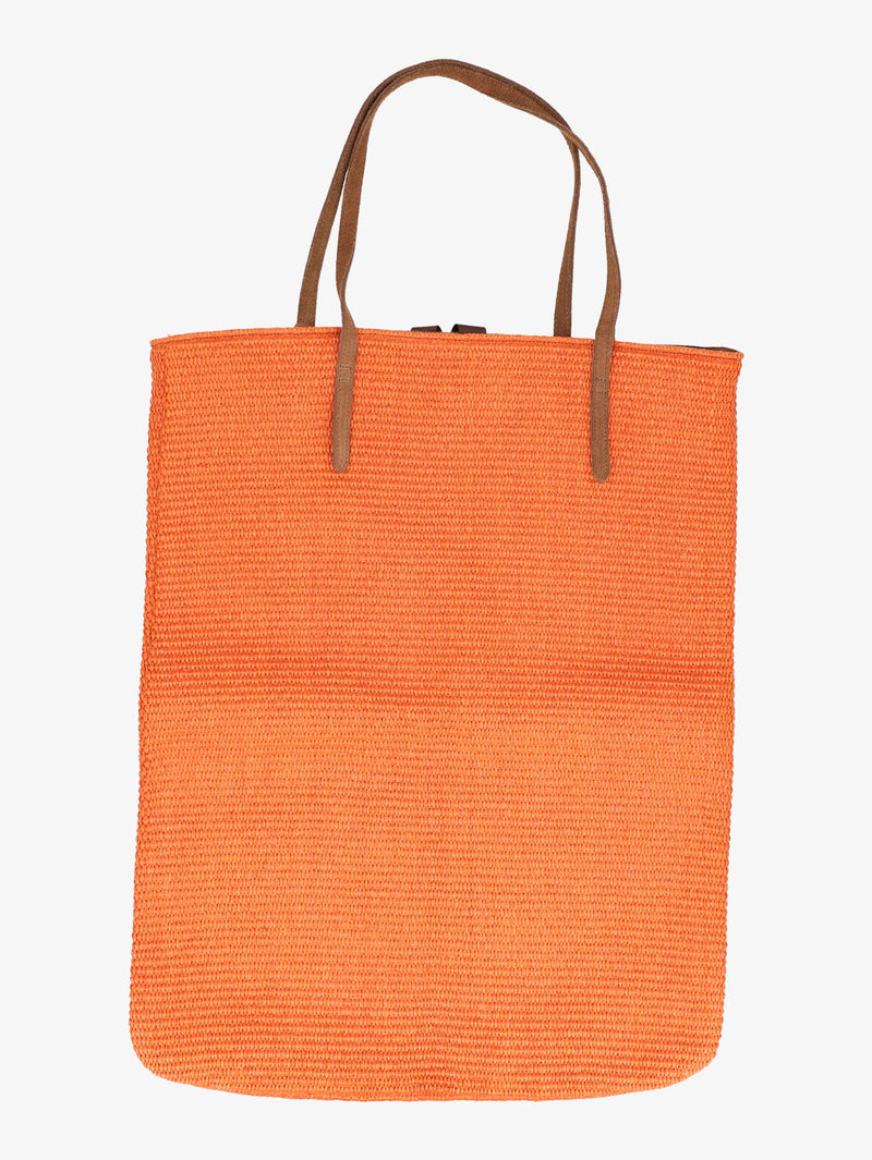Vintage Orange Raffia Tote Bag WCV241010101.1  Vintage