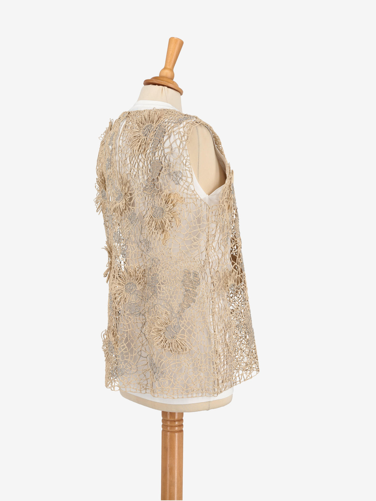 Brunello Cucinelli Woven Flowers Top