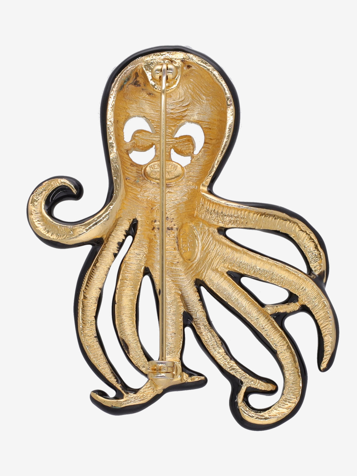 Kenneth Jay Lane Black Octopus Brooch CVR24.1.136  Kenneth Jay Lane