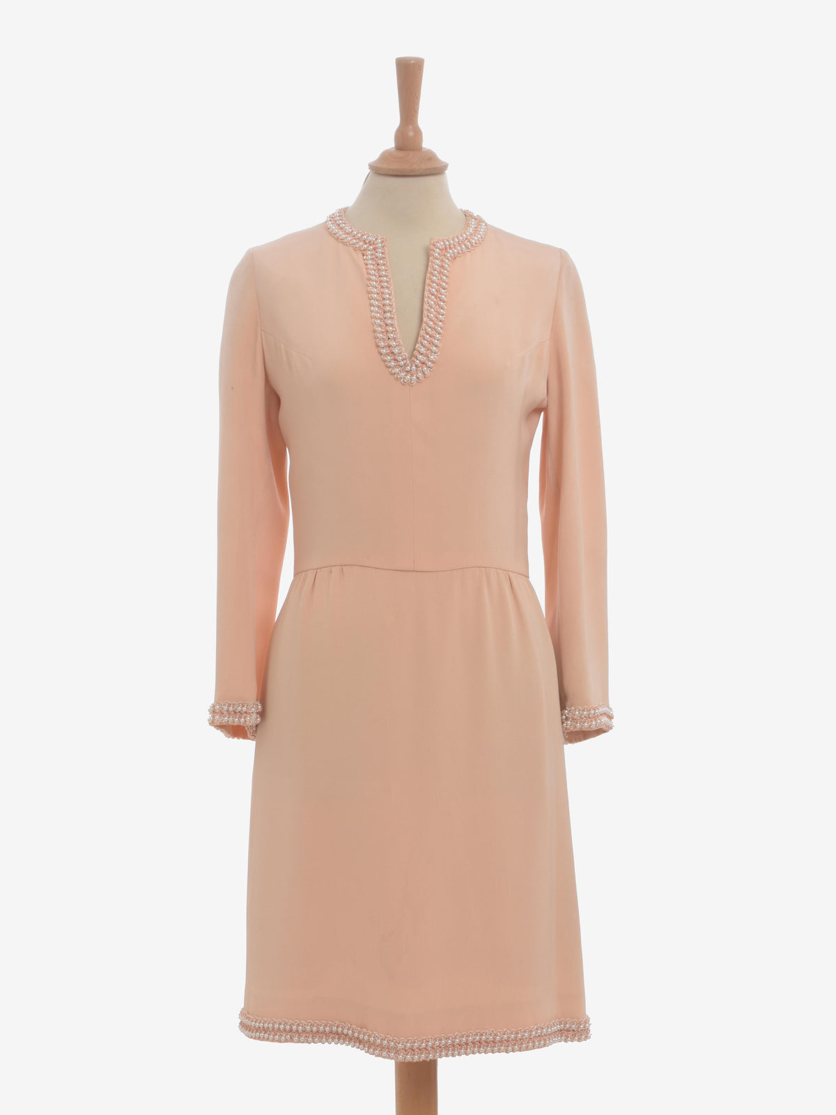 Vintage Midi Dress With Pearls