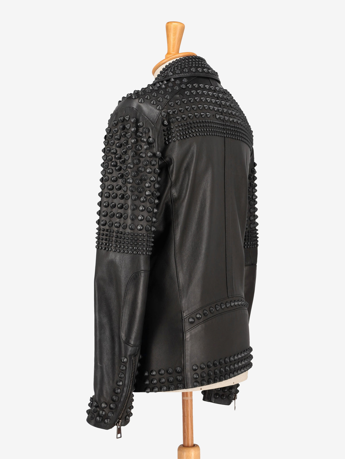 Vintage Black Studs Biker Jacket WCV250822.02  Vintage