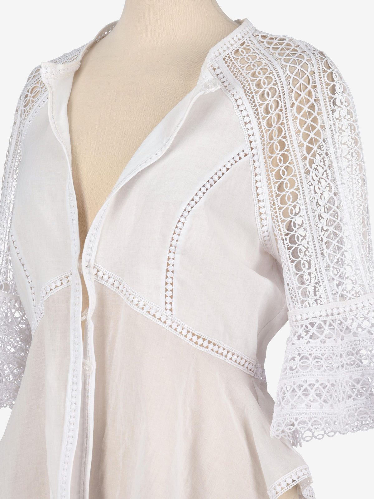 Vintage White Macramè Shirt