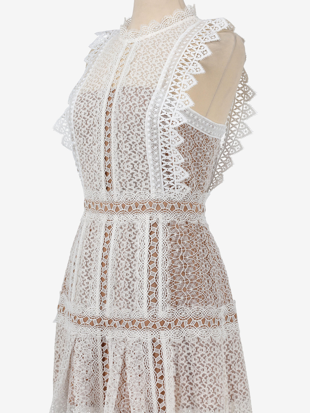 Self Portrait White Lace Long Dress