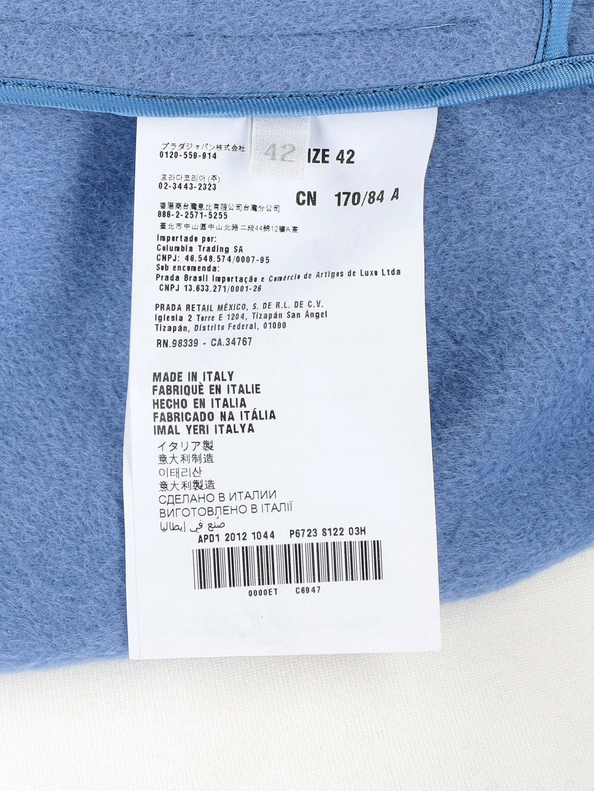 Prada Indigo Overcoat