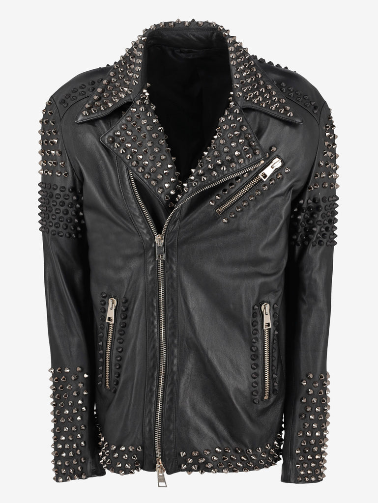Vintage Studded Leather Jacket WCV250822.04  Vintage