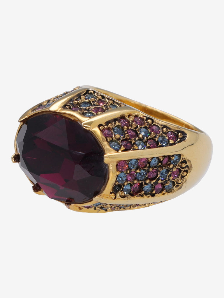Kenneth Jay Lane Violet Oval Ring CVR24.1.148  Kenneth Jay Lane