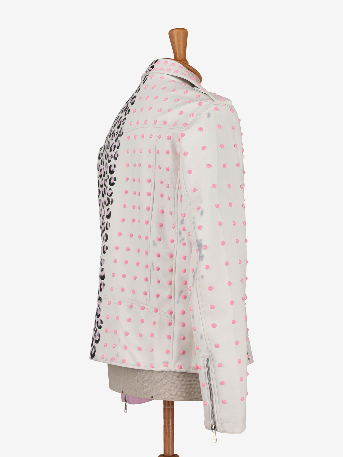 Vintage Pink Animalier Biker Jacket WCV250856.05  Vintage