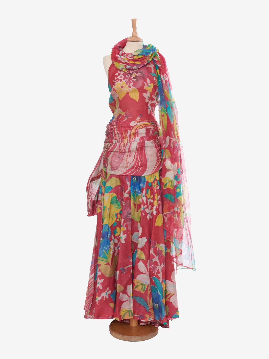 Lancetti Multicolor organza dress BR12523.14  Lancetti