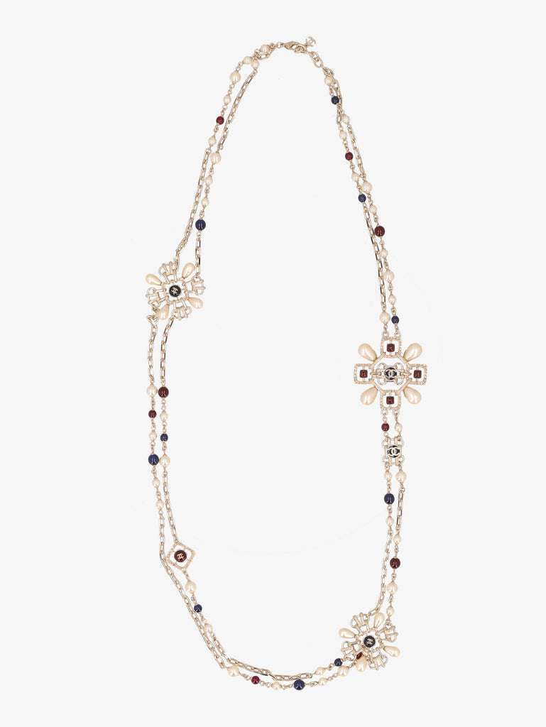 Chanel Cross Chain Necklace