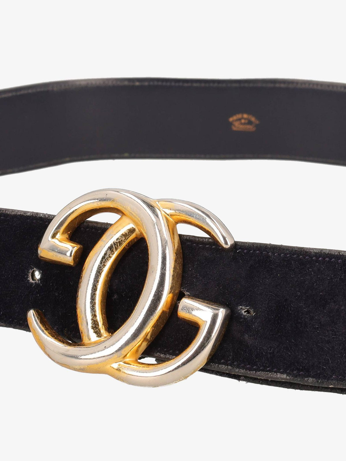 Gucci Bicolour Suede Buckle Belt