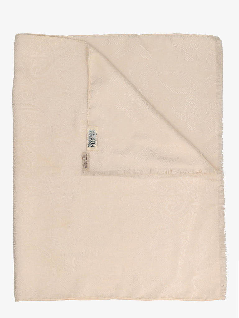 Gianfranco Ferré Ivory Damask Scarf